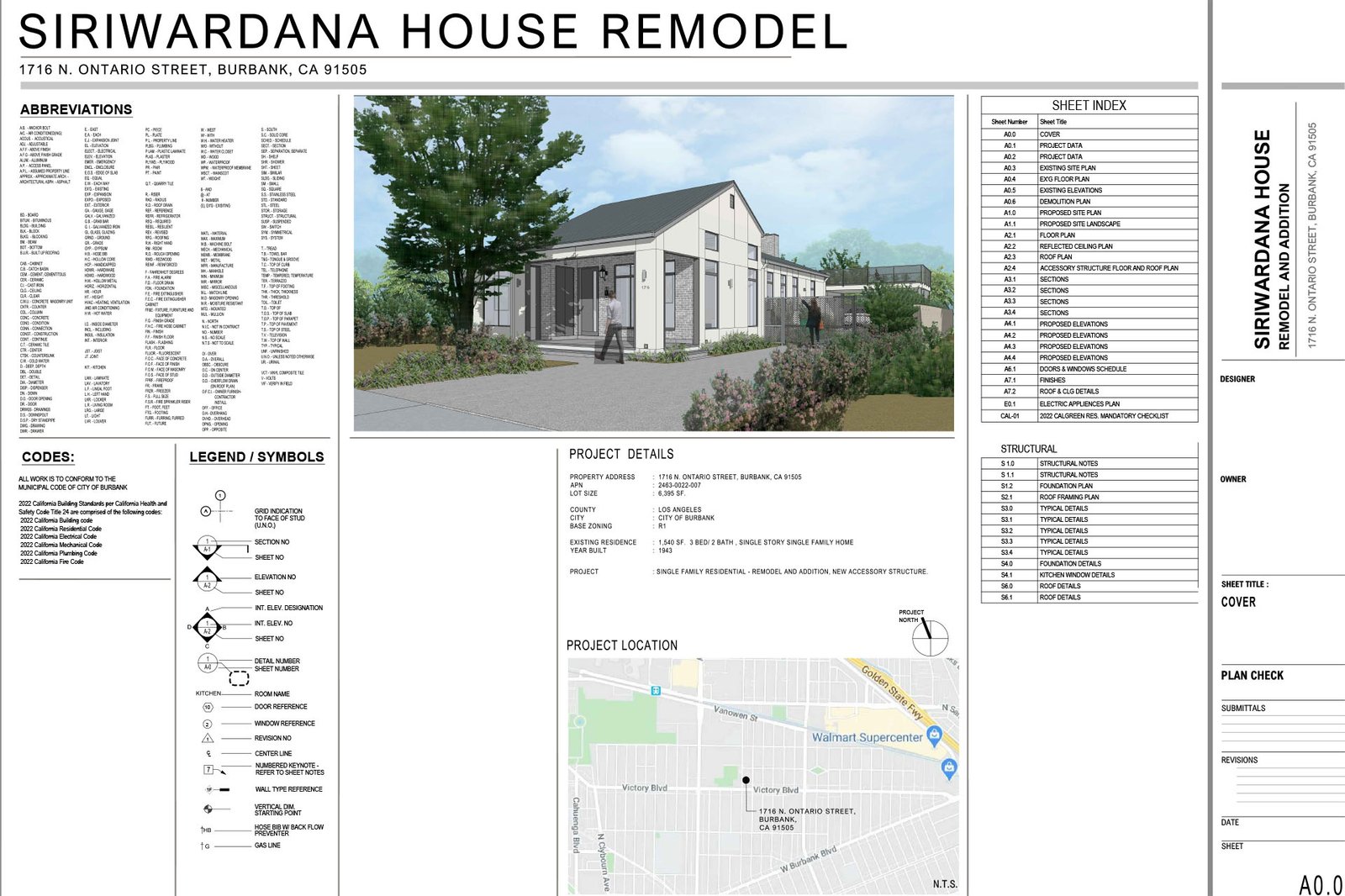 California Residential Remodel – Architectural Design