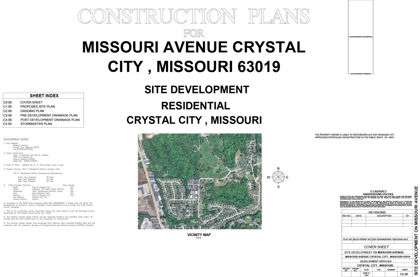Missouri Avenue Civil Construction Plans – Crystal City, MO